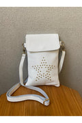 Bolso mini estrella tachuelas blanco