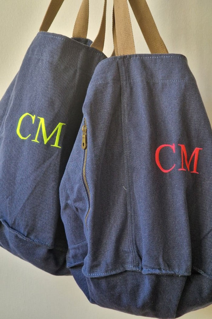 Bolso de playa oversize azul marino con opción de personalizar
