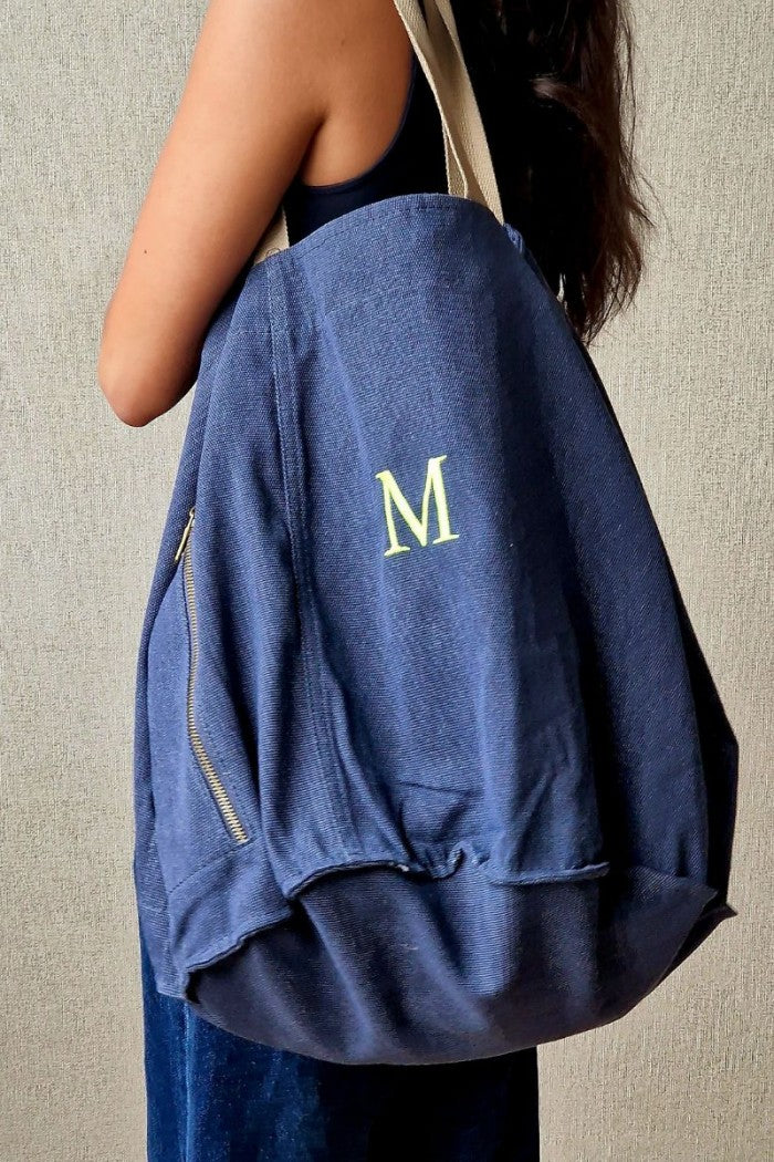 Bolso de playa oversize azul marino con opción de personalizar