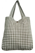 Bolso de cuadro vichy con opción de personalizarlo topo