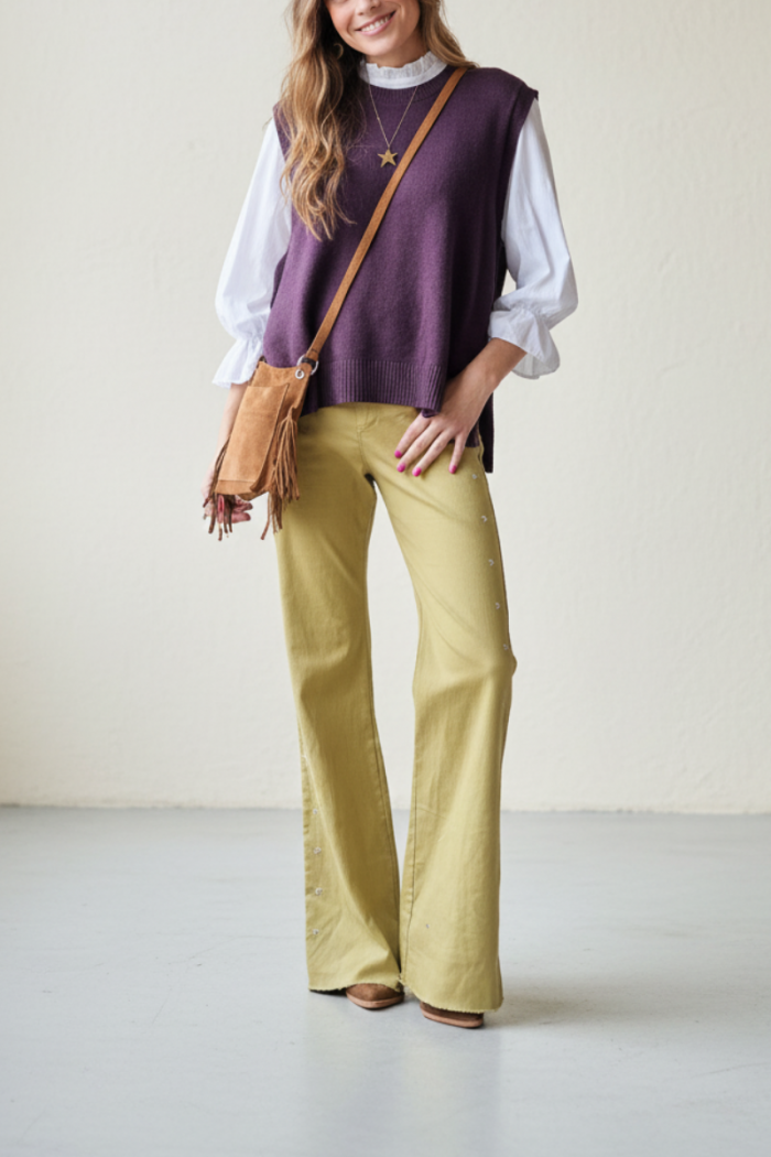 Pantalón con Estrellas Mostaza