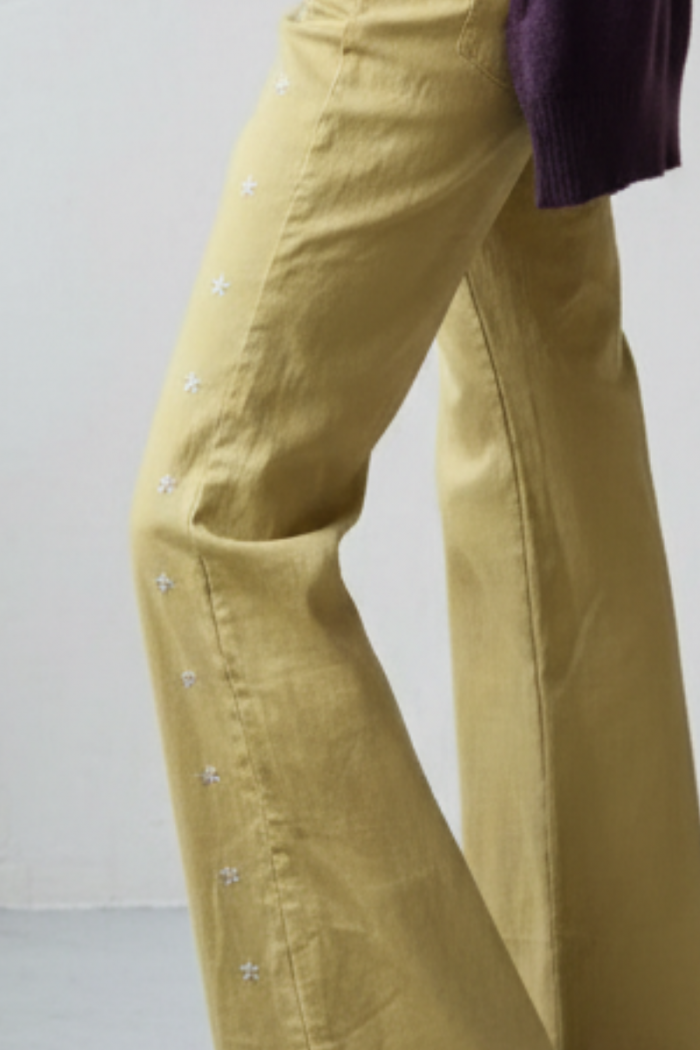 Pantalón con Estrellas Mostaza