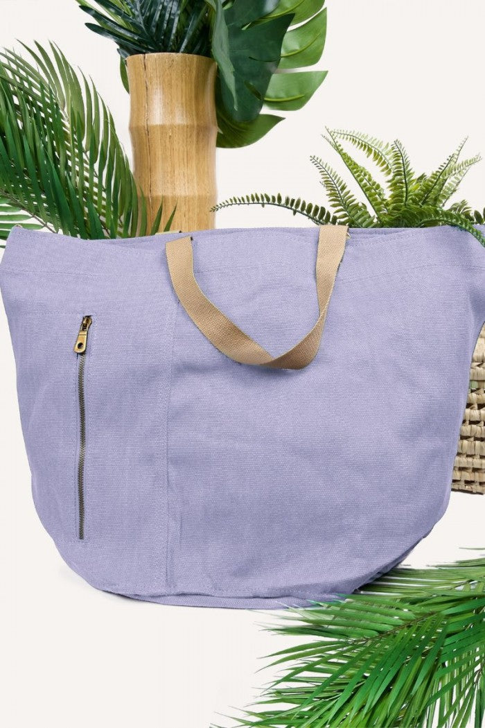 Bolso de playa oversize lila con opción de personalizar