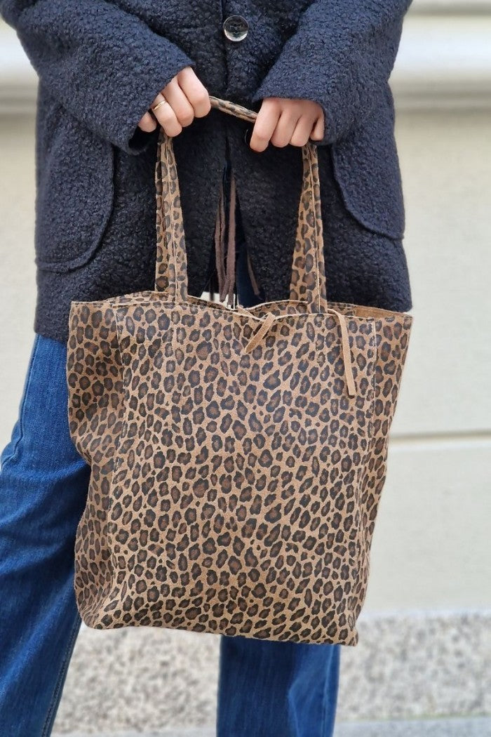 Bolso de piel shopping animal print