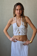 Top lurex blanco