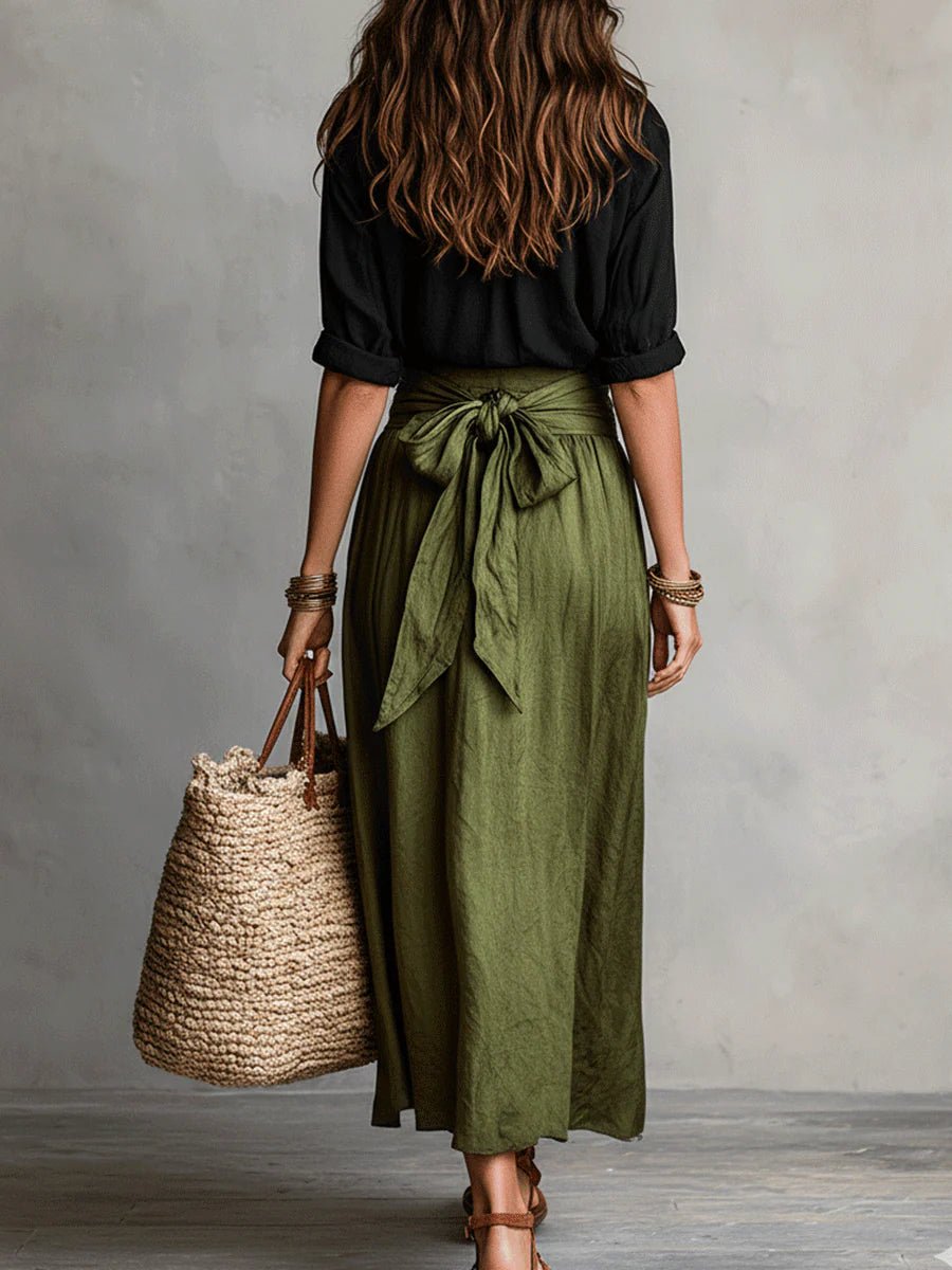 Lucinda | Conjunto de dos piezas con falda midi alta
